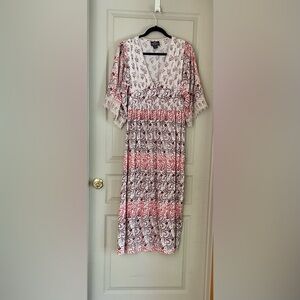 Angie Boho V-Neck Open Sleeve Maxi Dress Size Small